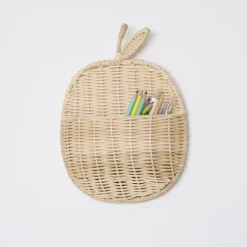 Enfant Banak Mela Panier en forme de pomme en rotin
