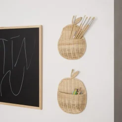 Enfant Banak Mela Panier en forme de pomme en rotin