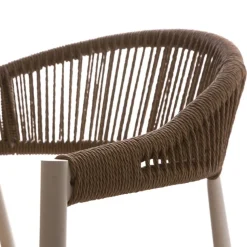 Banak Melbu Chaise de jardin en rotin synthétique et aluminium blanc