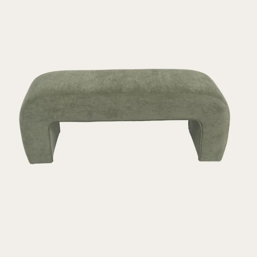 Banak Memoir Banco descalzador tapizado verde