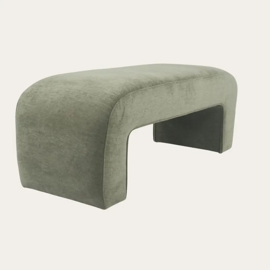 Banak Memoir Banco descalzador tapizado verde