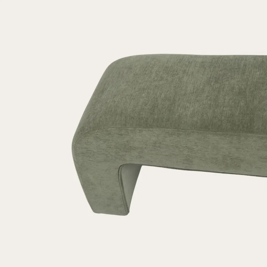 Banak Memoir Banco descalzador tapizado verde