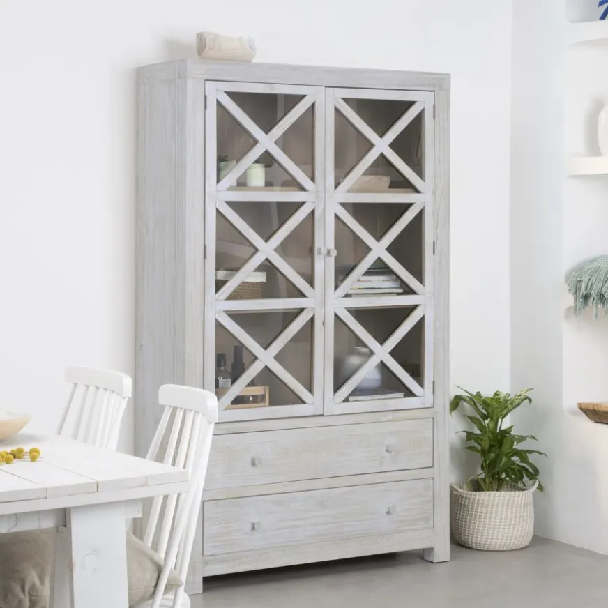 Banak Milner Vitrine en bois massif