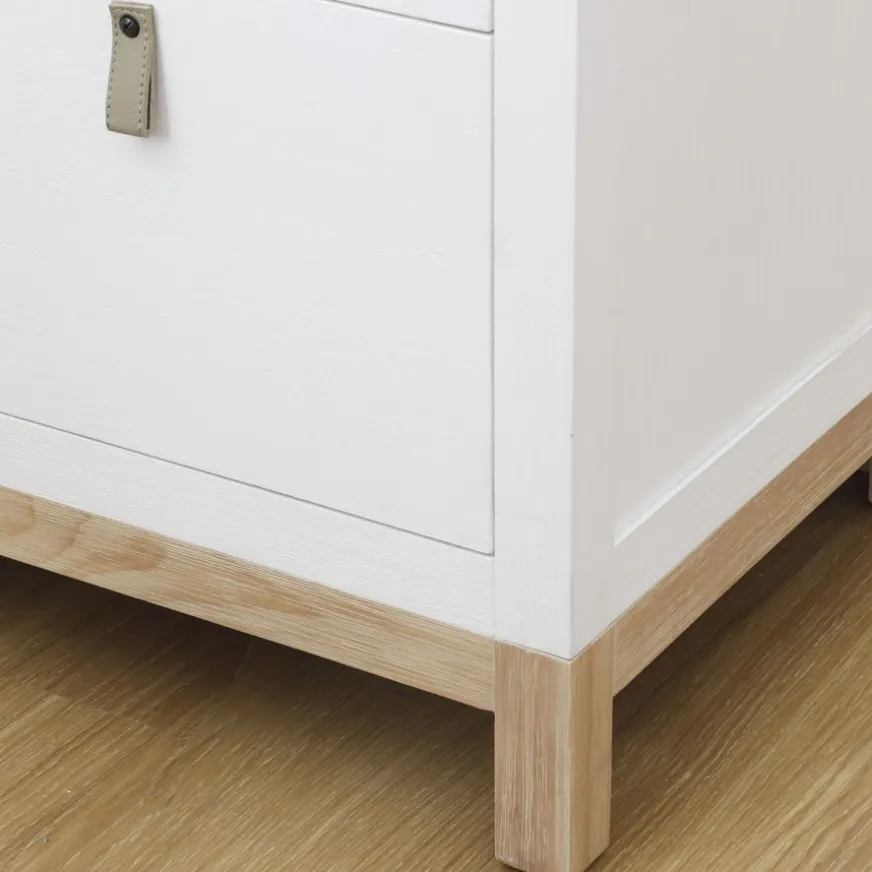 Enfant Banak Milos Commode en bois blanc et naturel