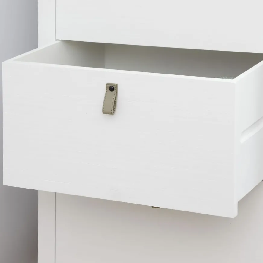 Enfant Banak Milos Commode en bois blanc et naturel