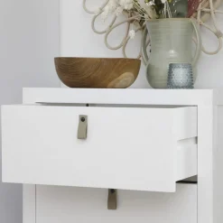 Enfant Banak Milos Commode en bois blanc et naturel