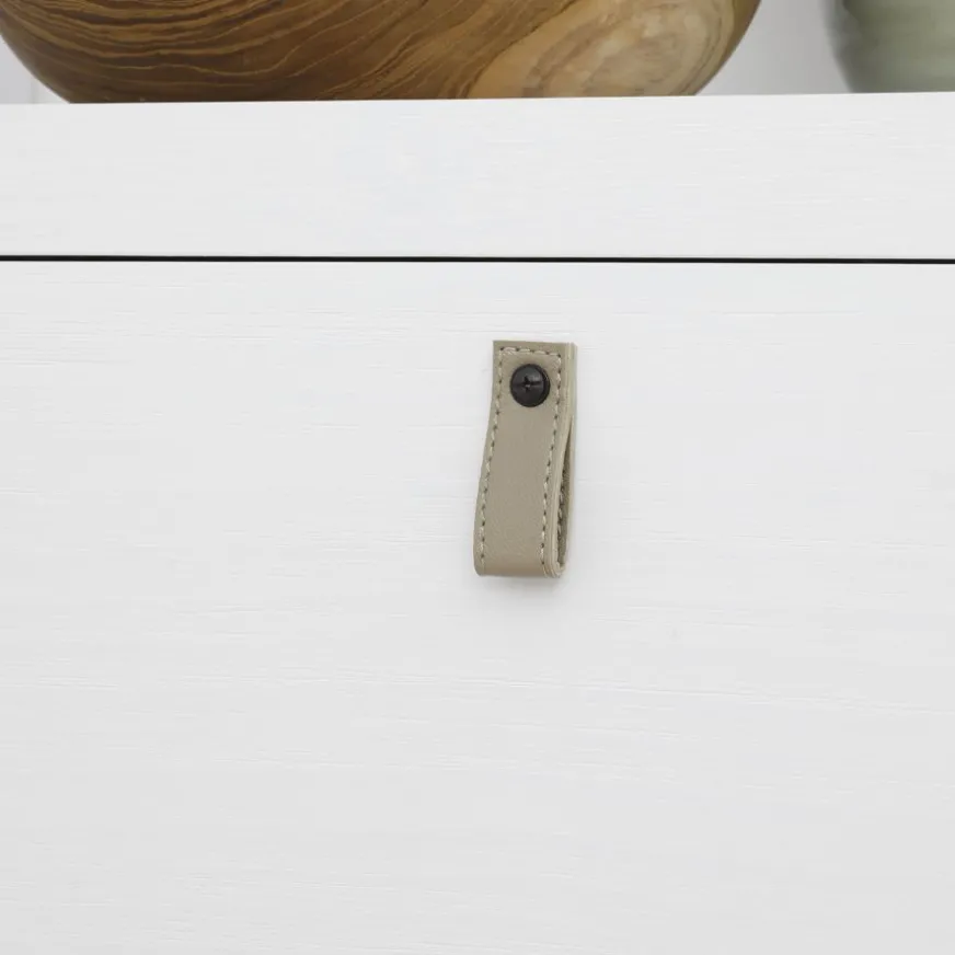 Enfant Banak Milos Commode en bois blanc et naturel