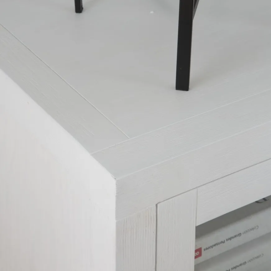 Enfant Banak Milos Commode en bois blanc et naturel