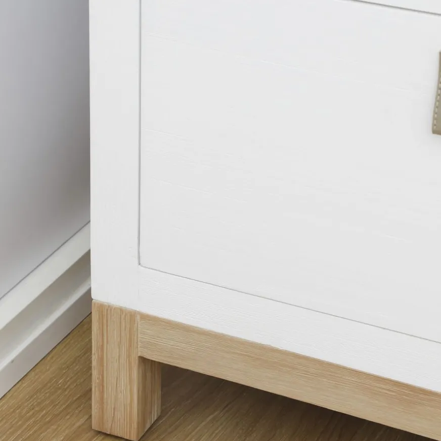 Enfant Banak Milos Commode en bois blanc et naturel