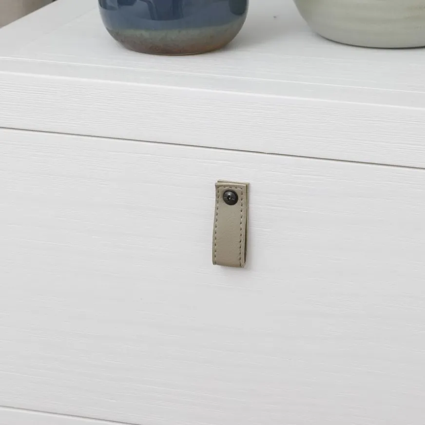 Enfant Banak Milos Table de nuit blanche et naturelle