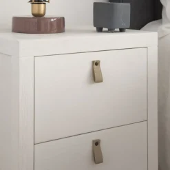 Enfant Banak Milos Table de nuit blanche et naturelle