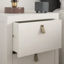 Enfant Banak Milos Table de nuit blanche et naturelle