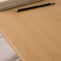 Banak Monet Bureau en chêne clair et métal blanc