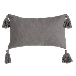 Banak Naga Coussin gris décoration en coton