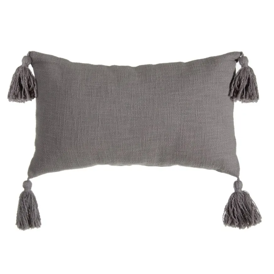 Banak Naga Coussin gris décoration en coton