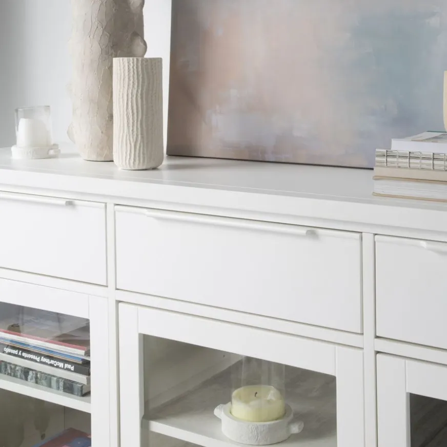 Banak Naroa Buffet laqué en blanc