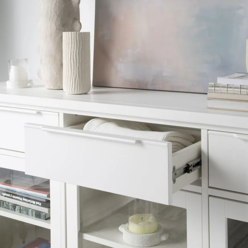 Banak Naroa Buffet laqué en blanc