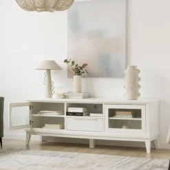 Banak Naroa Meuble tv laqué en blanc