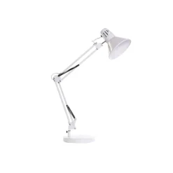 Banak Naya Lampe de table flexo métal blanc