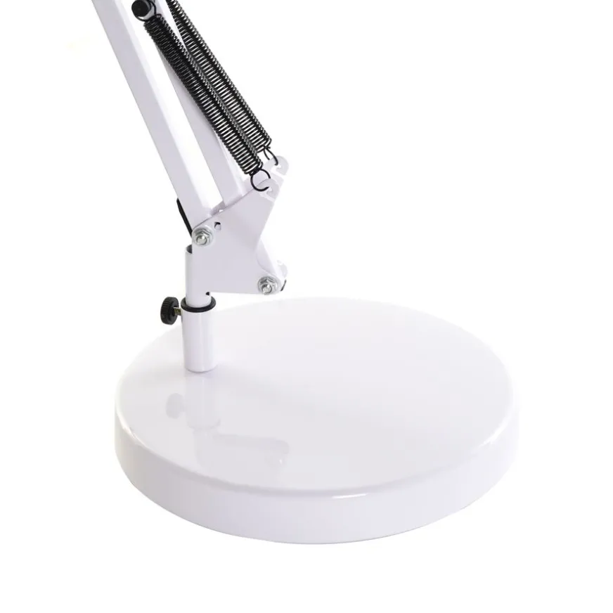 Banak Naya Lampe de table flexo métal blanc