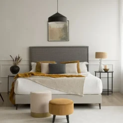 Banak Nayra Base de lit tapissé 150x190