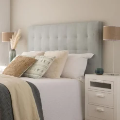 Banak Neris Tête de lit tapissée bleu turquoise pour lit de 150 et 160