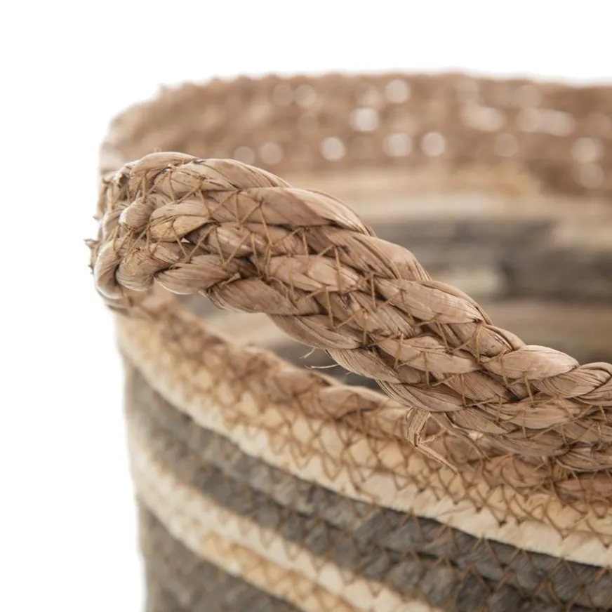 Banak Neya Ensemble de 3 paniers en fibre naturelle