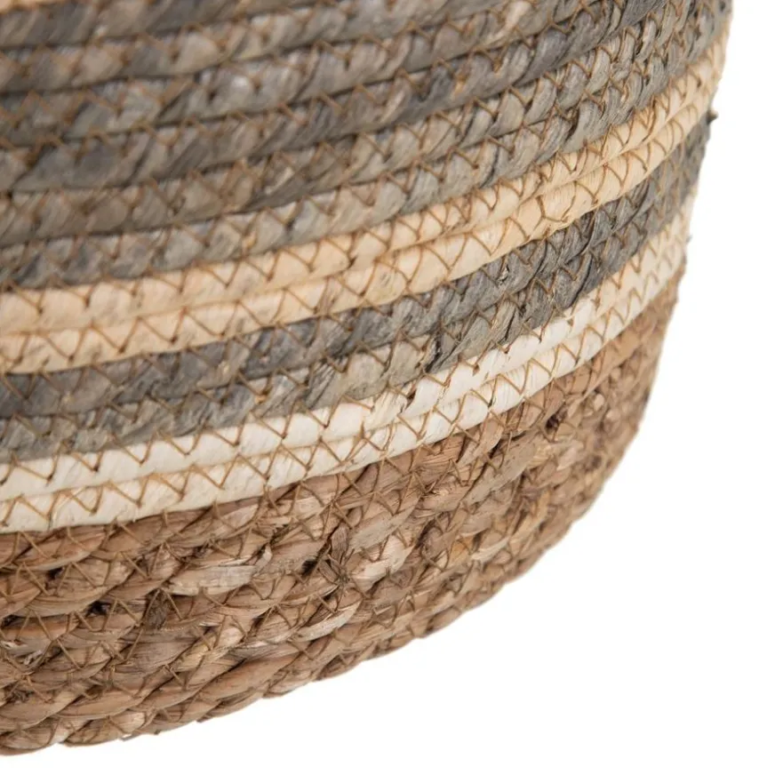 Banak Neya Ensemble de 3 paniers en fibre naturelle