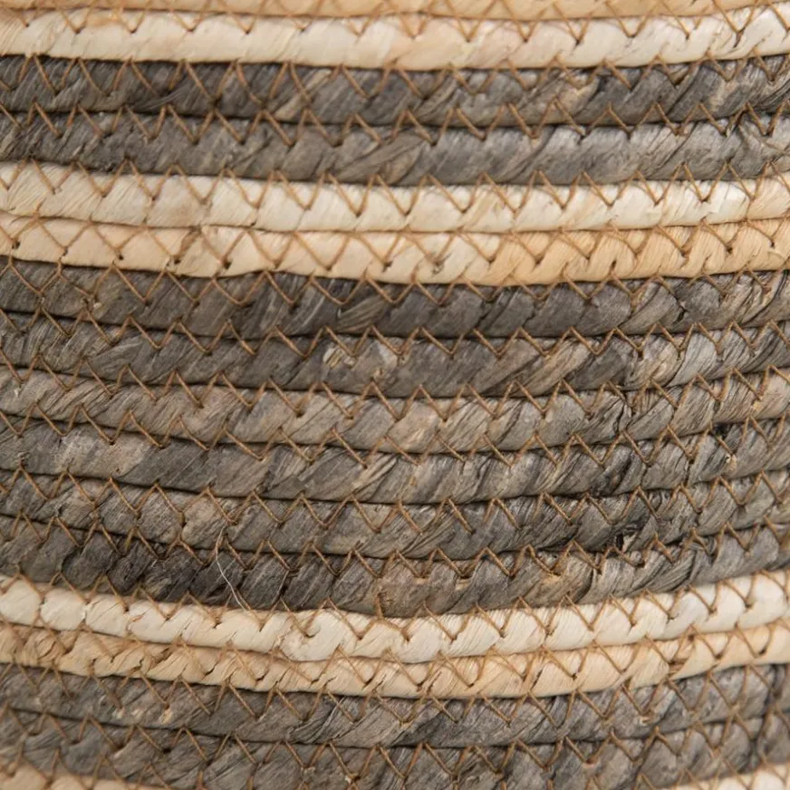 Banak Neya Ensemble de 3 paniers en fibre naturelle