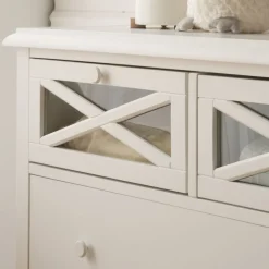 Enfant Banak Niza Commode en bois laqué blanc