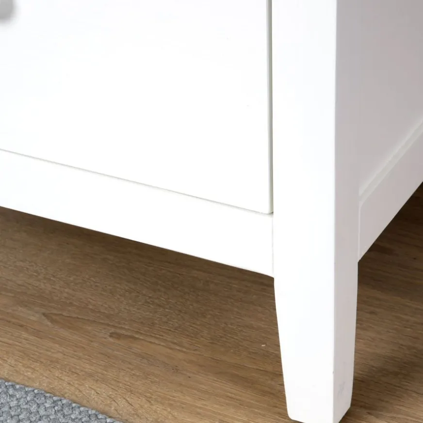 Enfant Banak Niza Commode en bois laqué blanc