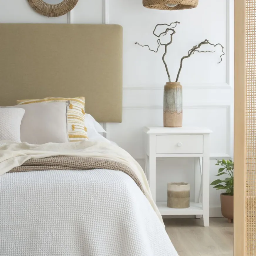 Enfant Banak Niza Table de chevet laqué en blanc