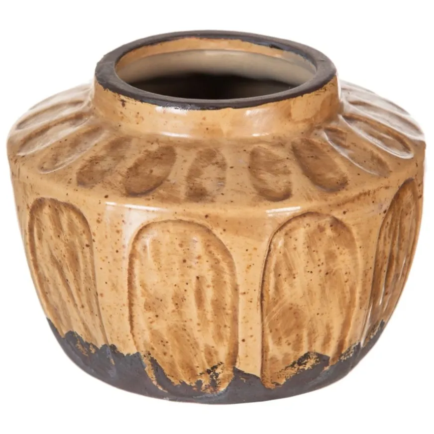 Banak Nola Vase marron decoration en ceramique