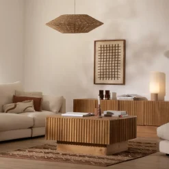 Banak Nolan Mesa de centro de madera maciza de mango