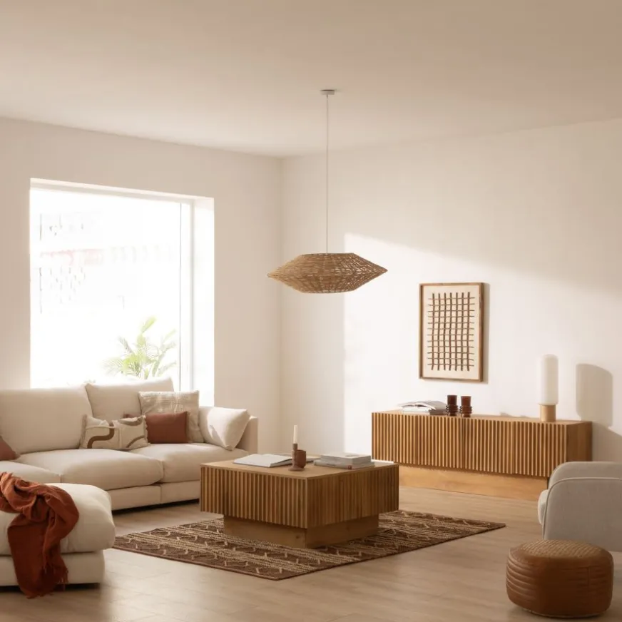 Banak Nolan Mueble tv de madera maciza de mango