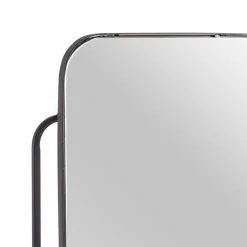 Banak Nora Miroir mural en métal noir