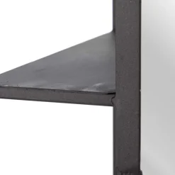 Banak Nora Miroir mural en métal noir