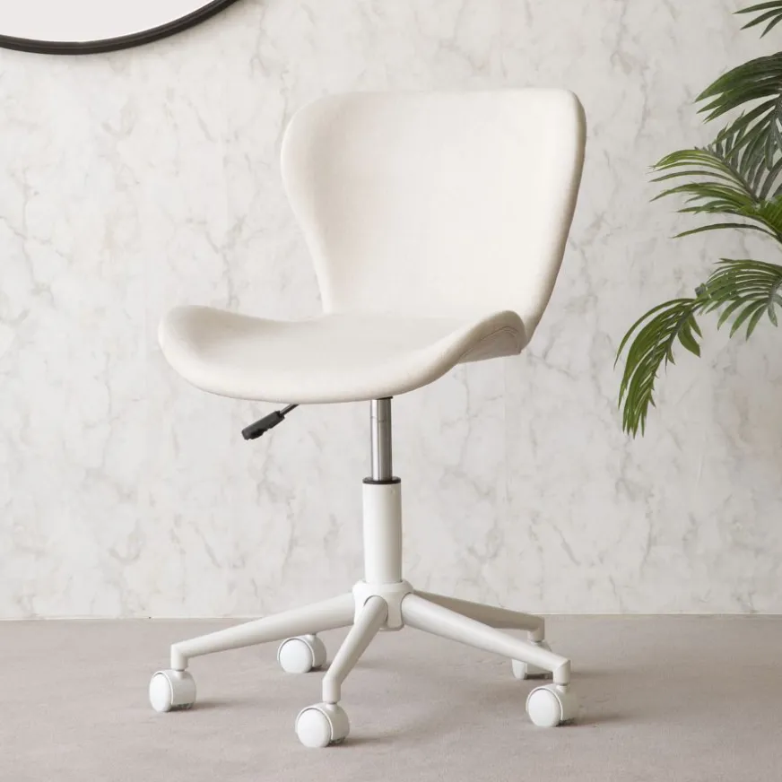 Banak Nori Chaise de bureau beige avec roulettes