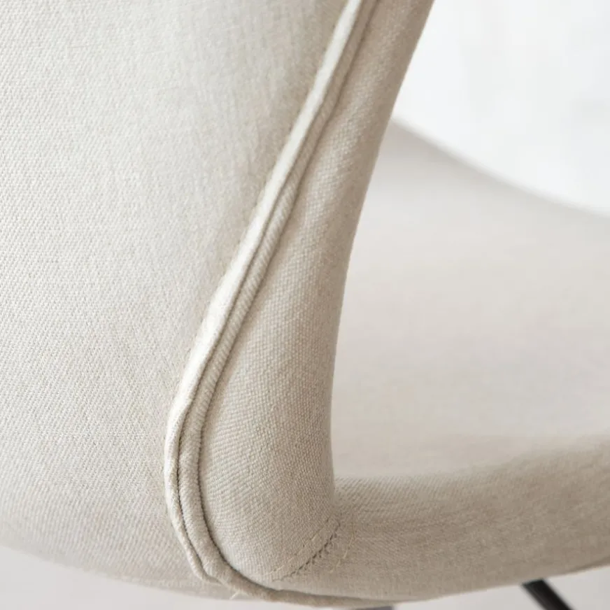 Banak Nori Chaise de bureau beige avec roulettes