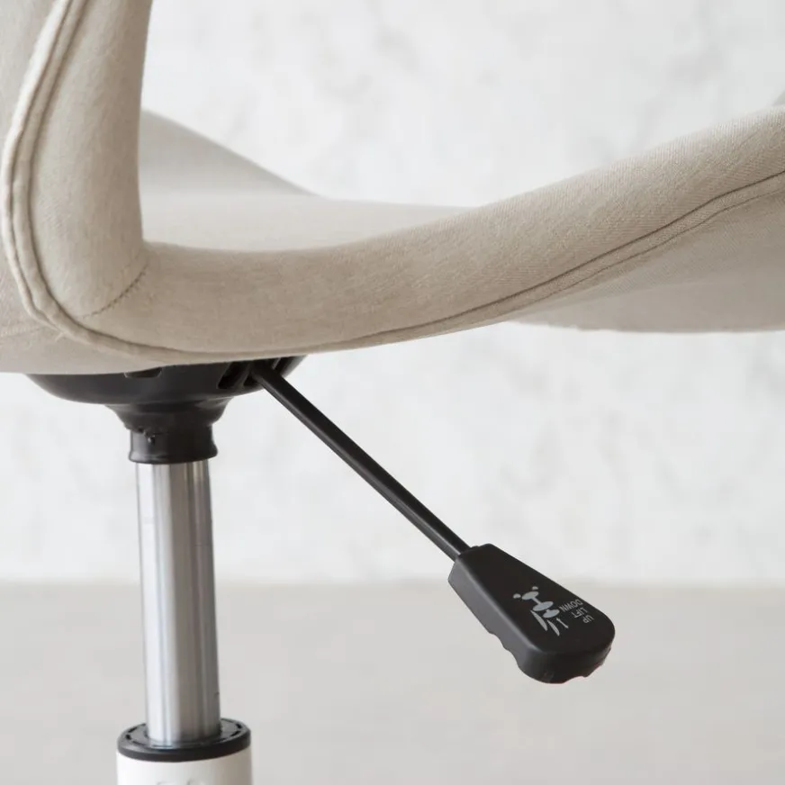 Banak Nori Chaise de bureau beige avec roulettes