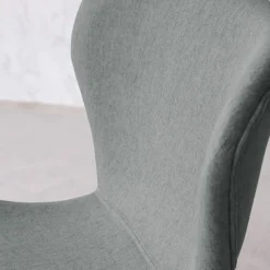 Banak Nori Chaise de bureau rembourrée vert aigue-marine avec roulettes