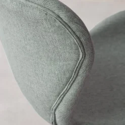 Banak Nori Chaise de bureau rembourrée vert aigue-marine avec roulettes