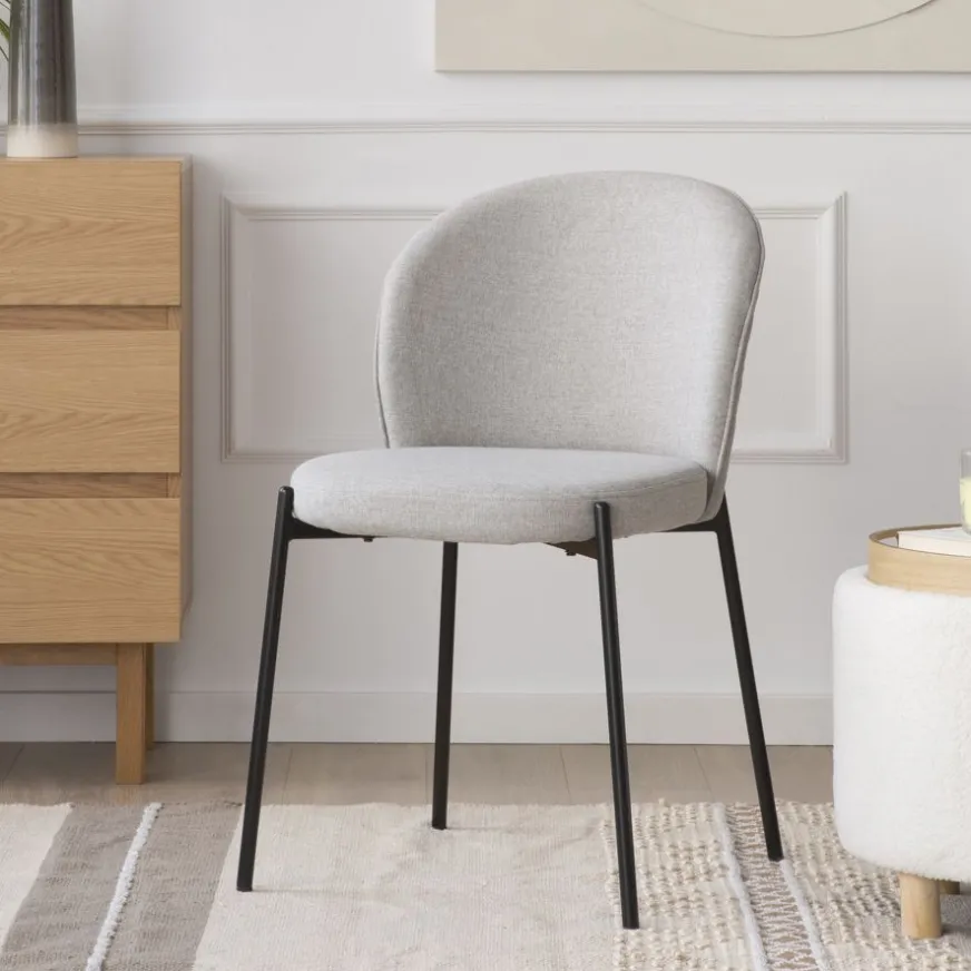 Banak Nuren Chaise rembourrée gris perle