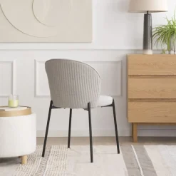 Banak Nuren Chaise rembourrée gris perle