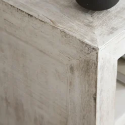 Banak Oblak Meuble tv en bois massif blanc shabby