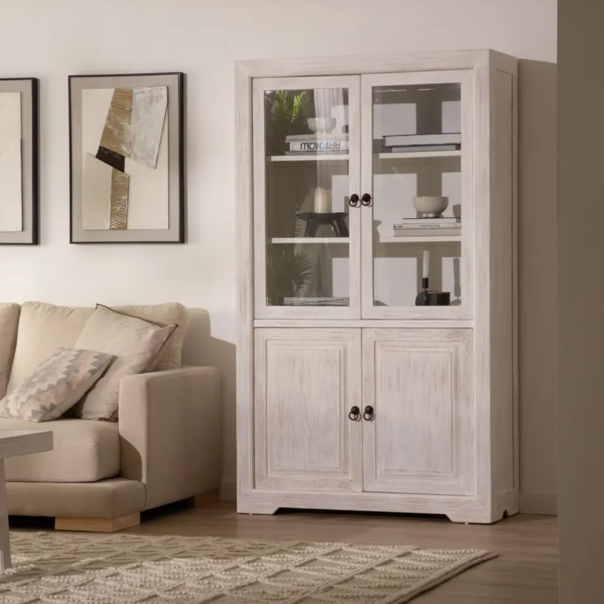 Banak Oblak Vitrine en bois massif