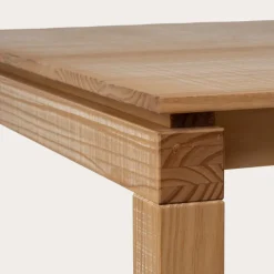 Banak Olivia Table à manger rectangulaire en bois massif naturel