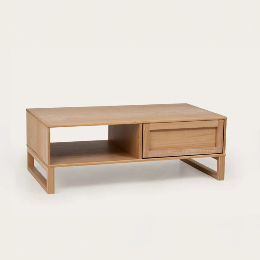 Banak Olivia Table basse en bois massif naturel