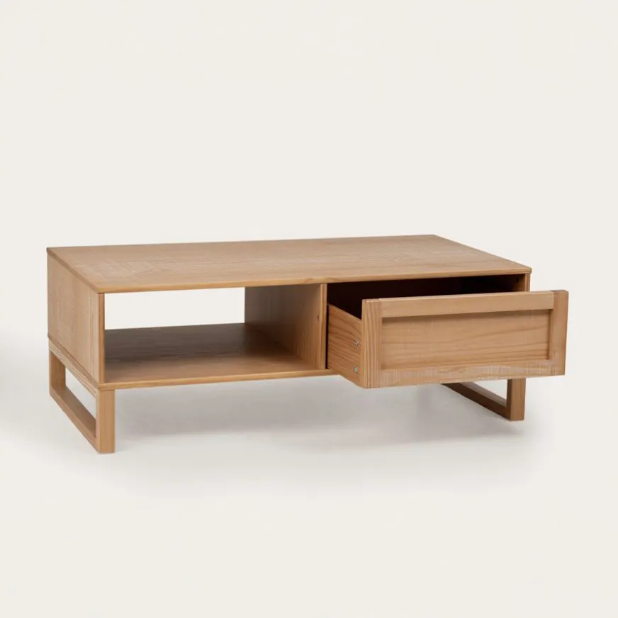 Banak Olivia Table basse en bois massif naturel