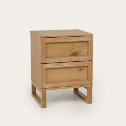 Banak Olivia Table de nuit en bois massif naturel